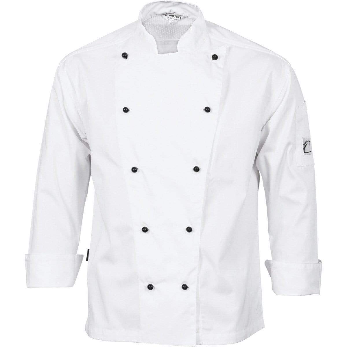 Dnc Workwear Three-way Airflow Long Sleeve Chef Jacket - 1106 Hospitality & Chefwear DNC Workwear White XS 