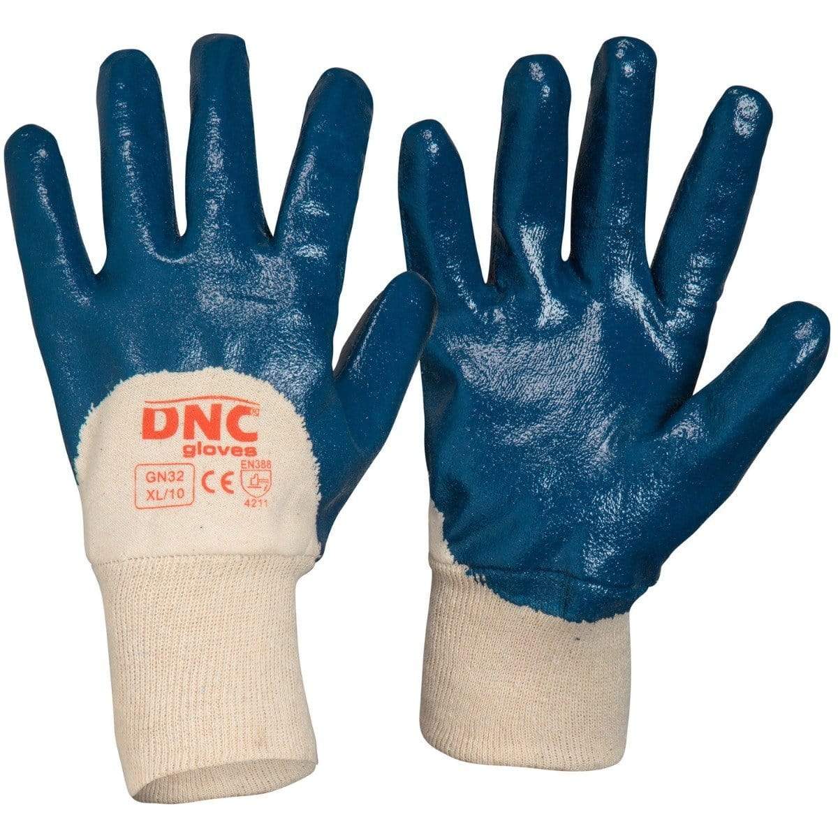 Dnc Workwear Blue Nitrile 3/4 Dip x12 - Gn32 PPE DNC Workwear Blue/Nature XL/10 