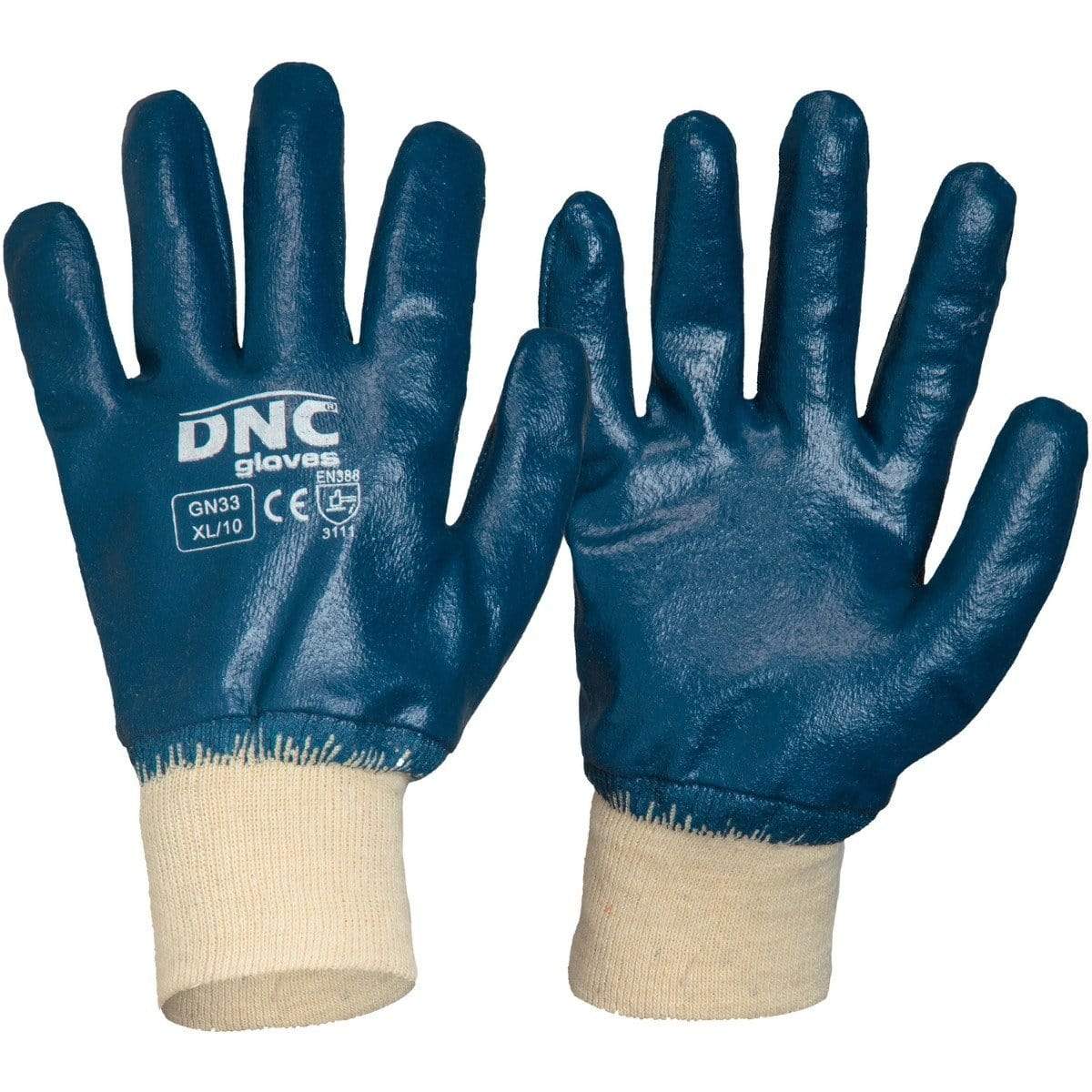 Dnc Workwear Blue Nitrile Full Dip x12 - GN33 PPE DNC Workwear Blue/Nature XL/10 