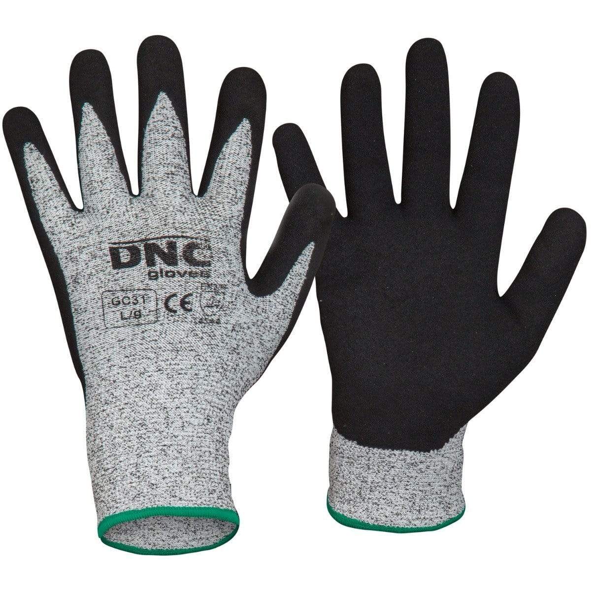 Dnc Workwear Cut5- Nitrile Sandy Shinish - GC31 PPE DNC Workwear Black/Grey XL/10 