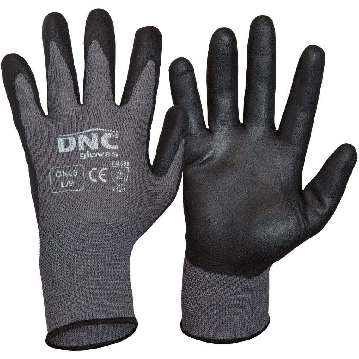 Dnc Workwear Nitrile Breathe Foam - GN03 PPE DNC Workwear Black/Grey S/7 