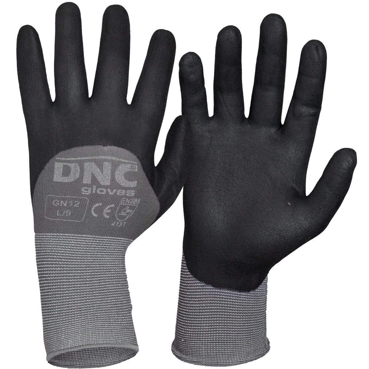 Dnc Workwear Premium Nitrile Supaflex 3/4 Coating - GN12 PPE DNC Workwear Black/Grey S/7 