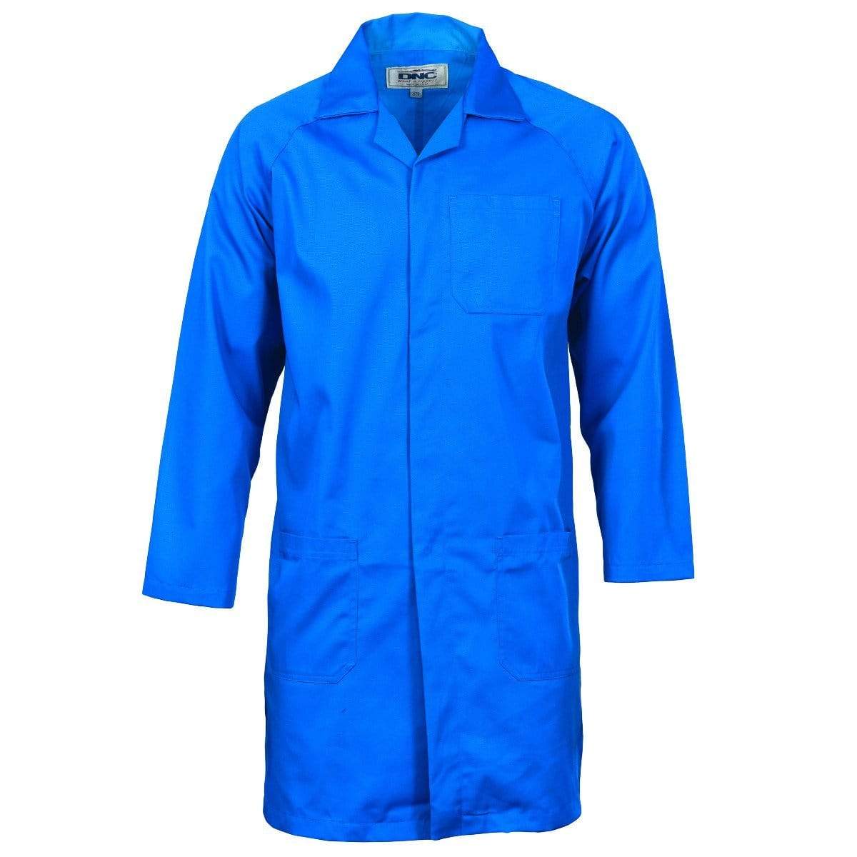 Dnc Workwear 200 Gsm Polyester Cotton Dust Coat (Lab Coat) - 3502 Work Wear DNC Workwear Medium Blue 87R 