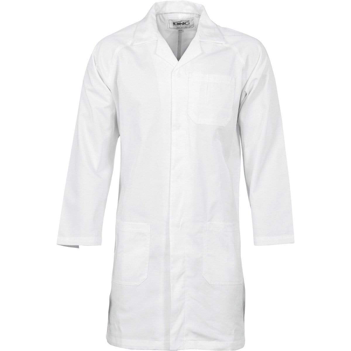 Dnc Workwear 200 Gsm Polyester Cotton Dust Coat (Lab Coat) - 3502 Work Wear DNC Workwear White 87R 