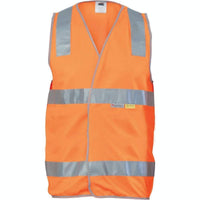 Dnc Workwear Day/night Hi-vis Safety Vest - 3803 Work Wear DNC Workwear Orange S 