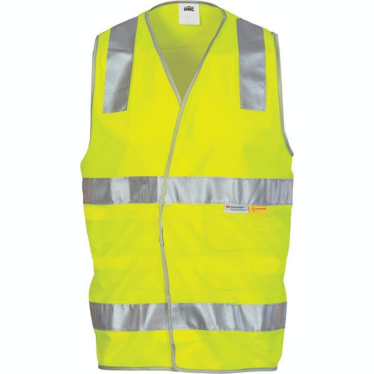 Dnc Workwear Day/night Hi-vis Safety Vest - 3803 Work Wear DNC Workwear Yellow S 