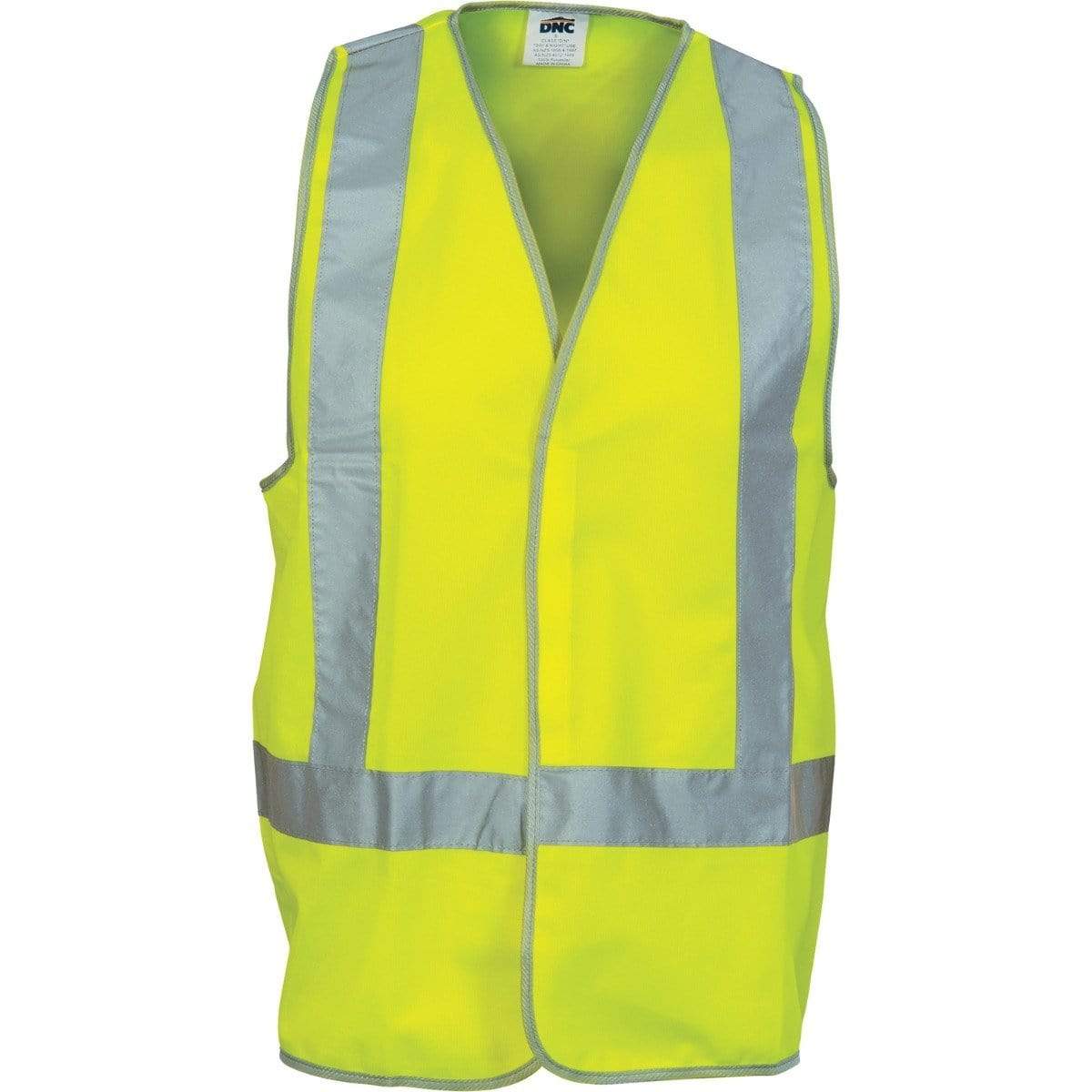 Dnc Workwear Day/night Safety Vest With H-pattern - 3804 Work Wear DNC Workwear Yellow XS 