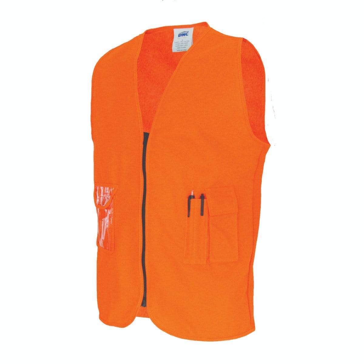 Dnc Workwear Daytime Side Panel Safety Vest - 3806 Work Wear DNC Workwear Orange S 