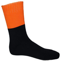 Dnc Workwear Extra Thick Hi-vis 2 Tone Bamboo Socks - S109 Work Wear DNC Workwear Orange/Navy 12+ 