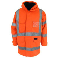 Dnc Workwear Hi-vis 6-in-1 Breathable Rain Jacket Bio-motion - 3572 Work Wear DNC Workwear Orange XS 