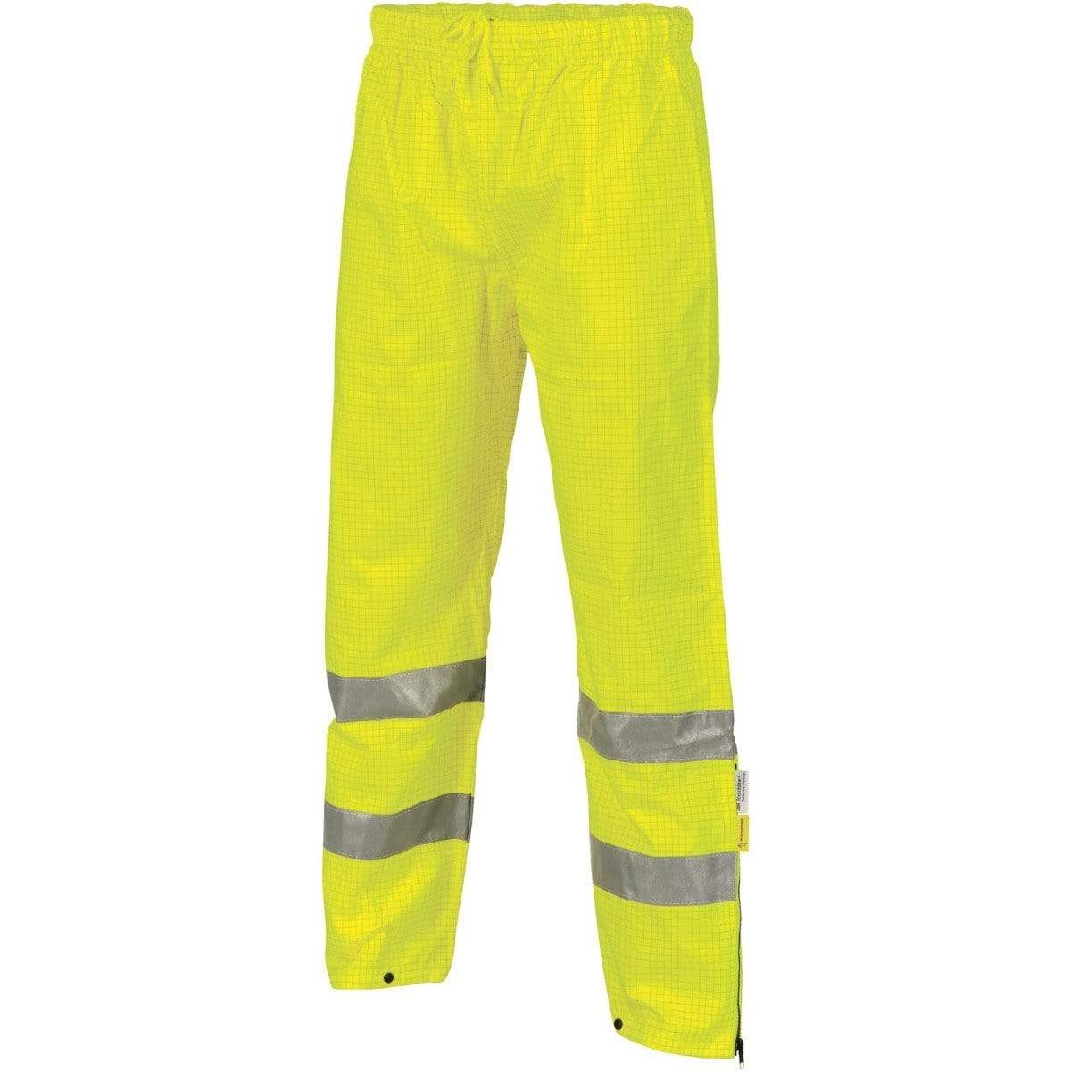 Dnc Workwear Hi-vis Breathable And Anti-static Pants With 3m Reflective Tape - 3876 Work Wear DNC Workwear Yellow S 