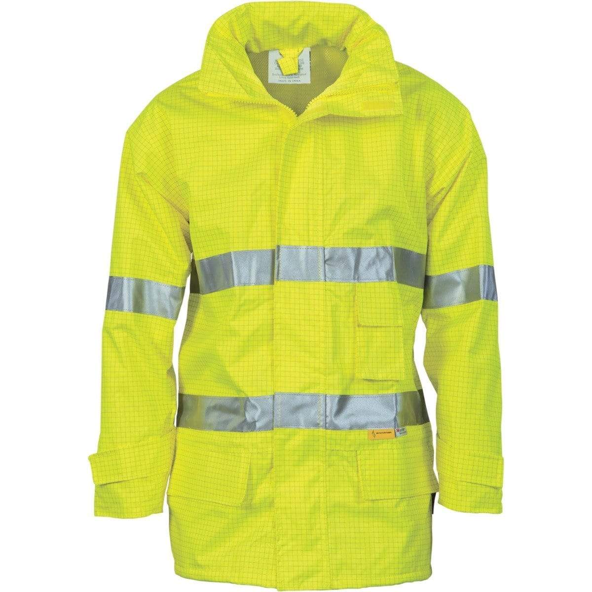 Dnc Workwear Hi-vis Breathable Anti-static Jacket With 3m Reflective Tape - 3875 Work Wear DNC Workwear Yellow S 