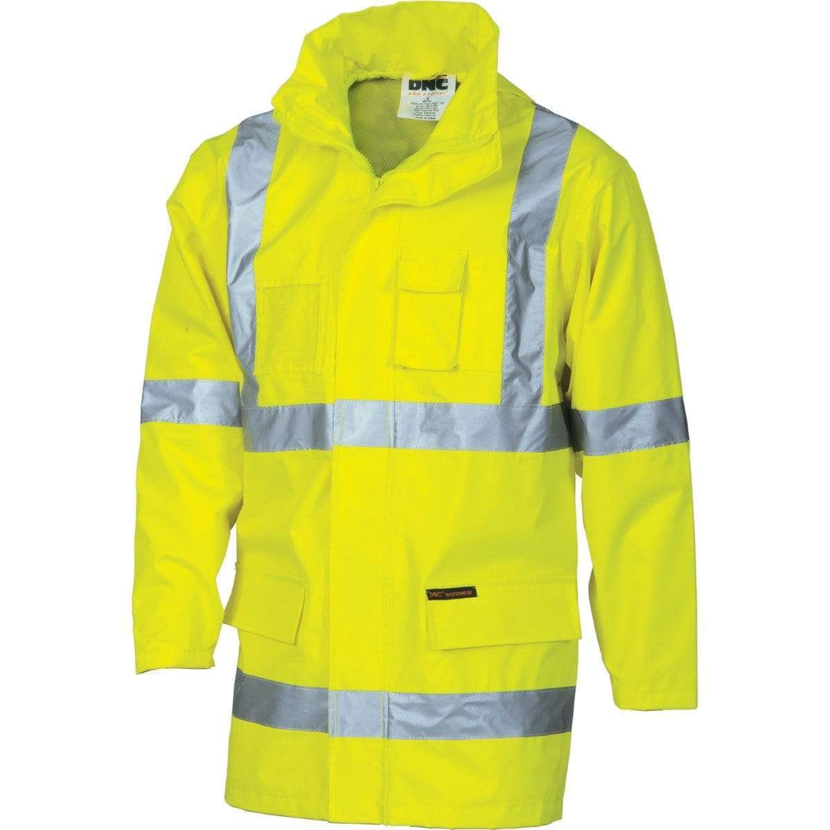 Dnc Workwear Hi-vis Cross-back D/n 2-in-1 Rain Jacket - 3995 Work Wear DNC Workwear Yellow XS 