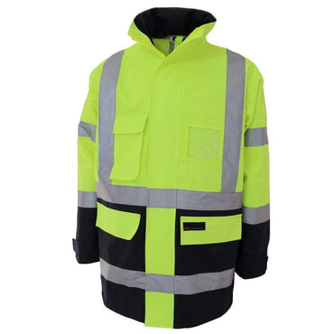 Dnc Workwear Hi-vis “h” Pattern 2t Bio-motion Tape Jacket - 3962 Work Wear DNC Workwear Yellow/Navy XS 