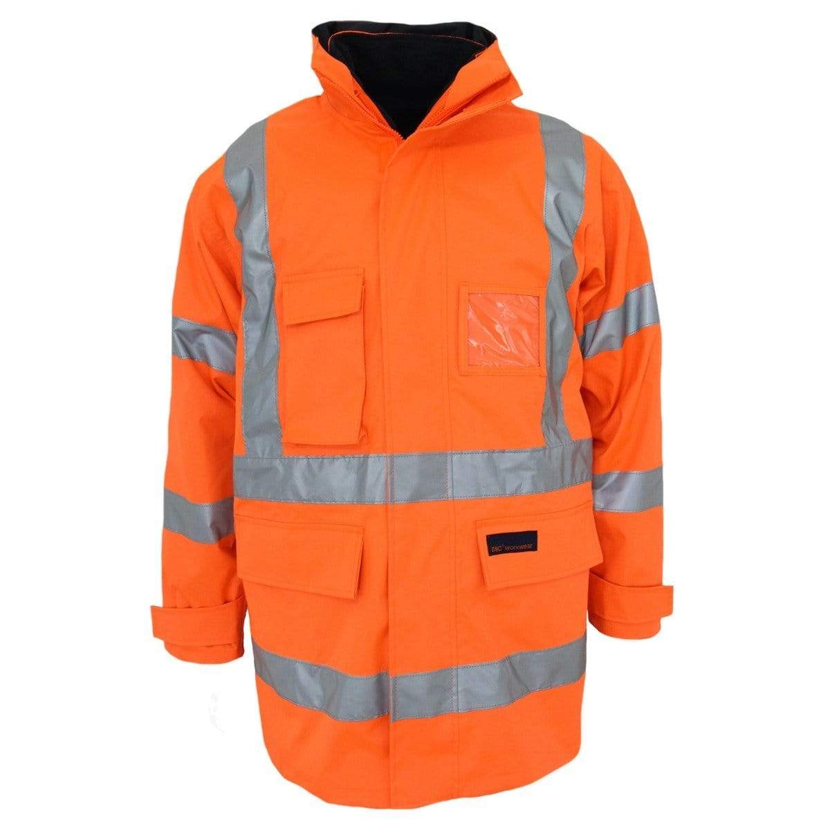 Dnc Workwear Hi-vis “h” Pattern Bio-motion Tape 6-in-1 Jacket - 3963 Work Wear DNC Workwear Orange XS 