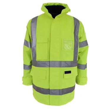 Dnc Workwear Hi-vis “h” Pattern Bio-motion Tape 6-in-1 Jacket - 3963 Work Wear DNC Workwear Yellow XS 