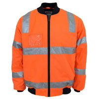Dnc Workwear Hi-vis Hoop Pattern Flying Jacket Bio-motion Tape - 3769 Work Wear DNC Workwear Orange XS 