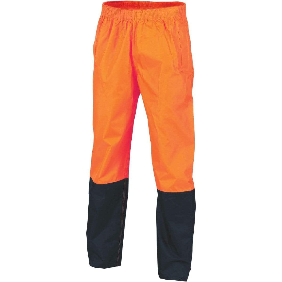 Dnc Workwear Hi-vis Two-tone Lightweight Rain Pants - 3878 Work Wear DNC Workwear Orange/Navy S 