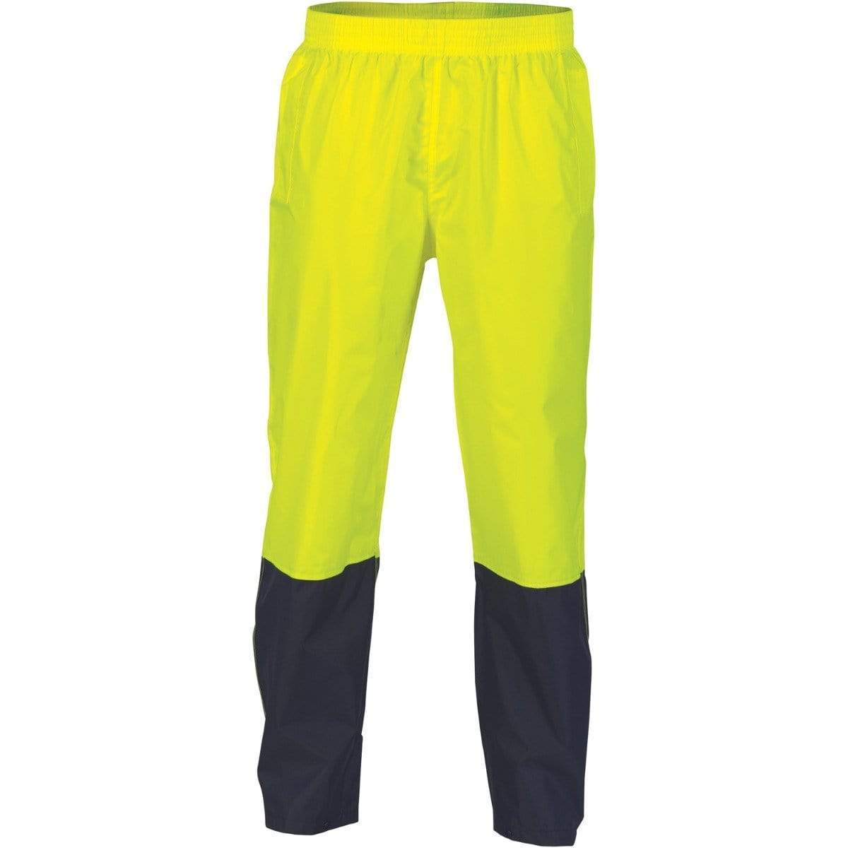 Dnc Workwear Hi-vis Two-tone Lightweight Rain Pants - 3878 Work Wear DNC Workwear Yellow/Navy S 