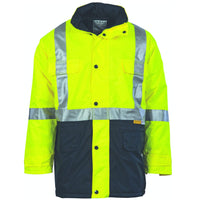 Dnc Workwear Hi-vis Two-tone Quilted Jacket With 3m Reflective Tape - 3863 Work Wear DNC Workwear Yellow/Navy S 