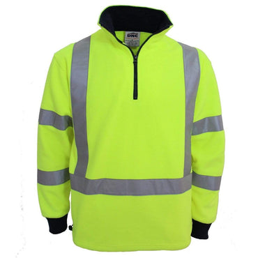 Dnc Workwear Hi-vis "X" Back & Bio-motion Taped Polar Fleece - 3730 Work Wear DNC Workwear Yellow XS 