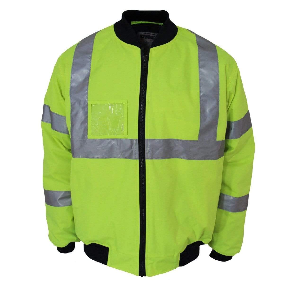 Dnc Workwear Hi-vis "X" Back 6-in-1 Rain Jacket Bio-motion Tape - 3763 Work Wear DNC Workwear Yellow XS 