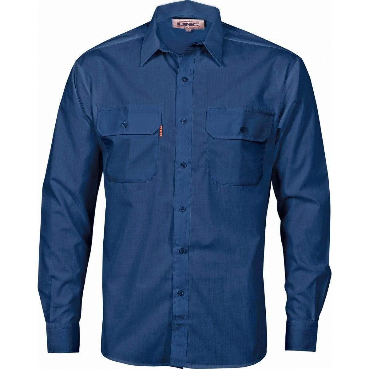 Dnc Workwear Polyester Cotton Long Sleeve Work Shirt - 3212 Work Wear DNC Workwear Navy XS 
