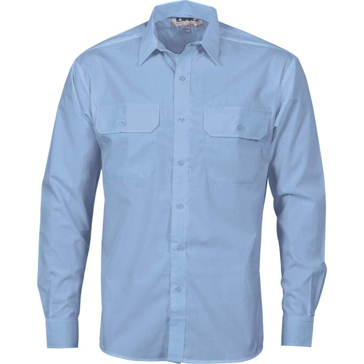 Dnc Workwear Polyester Cotton Long Sleeve Work Shirt - 3212 Work Wear DNC Workwear Sky XS 