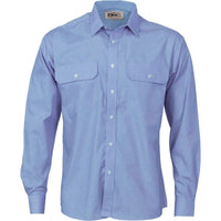 Dnc Workwear Polyester Cotton Long Sleeve Work Shirt - 3212 Work Wear DNC Workwear Chambray XS 