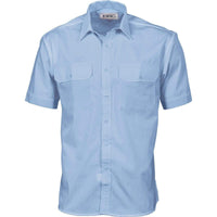 Dnc Workwear Polyester Cotton Short Sleeve Work Shirt - 3211 Work Wear DNC Workwear Sky XS 