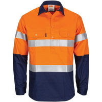 Flame Retardant Shirt Work Wear DNC Workwear Orange/Navy XS 