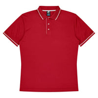 Aussie Pacific Cottesloe Men's Polo Shirt 1319  Aussie Pacific RED/WHITE S 