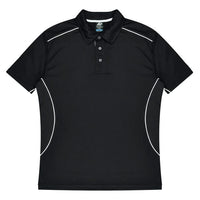 Aussie Pacific Kuranda Men's Polo Shirt 1323  Aussie Pacific BLACK/WHITE S 