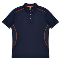 Aussie Pacific Kuranda Men's Polo Shirt 1323  Aussie Pacific NAVY/FLURO ORANGE S 