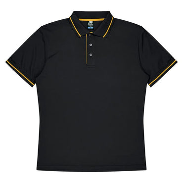 Aussie Pacific Cottesloe Kids Polo Shirt 3319  Aussie Pacific BLACK/GOLD 4 