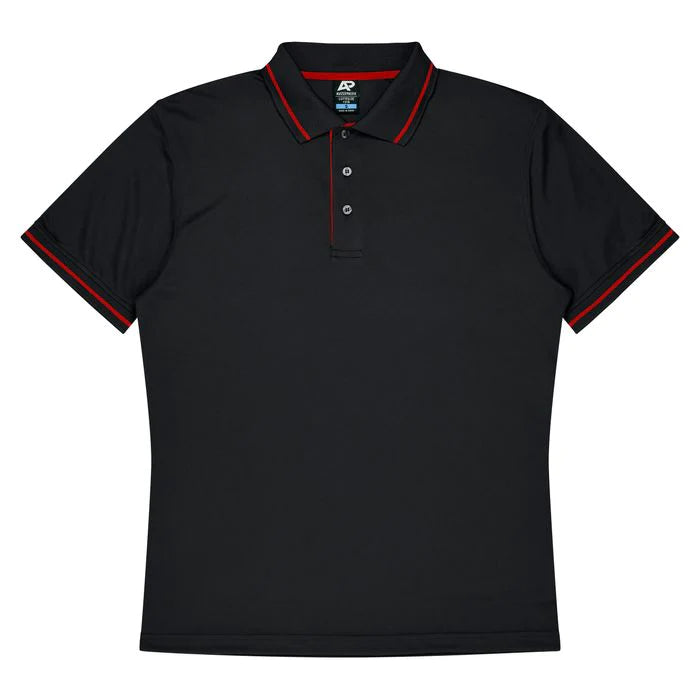 Aussie Pacific Cottesloe Kids Polo Shirt 3319  Aussie Pacific BLACK/RED 4 