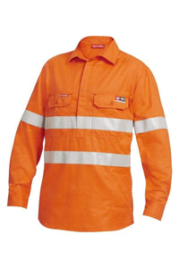 Hard Yakka FR Hi Vis Taped Shirt Y04150 Work Wear Hard Yakka Safety Orange S 