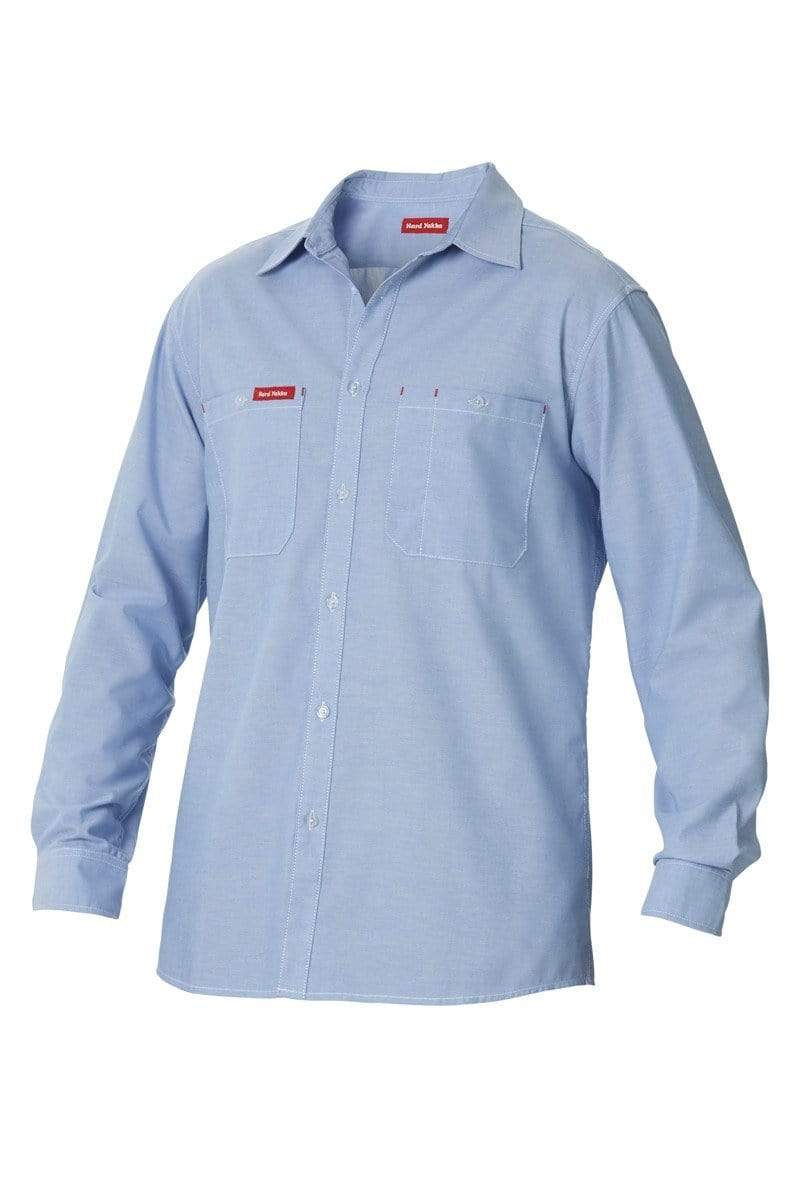 Hard Yakka Long Sleeve Chambray Shirt Y07338 Work Wear Hard Yakka   