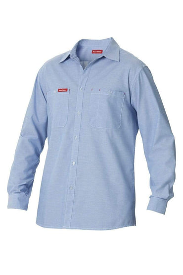 Hard Yakka Long Sleeve Chambray Shirt Y07338 Work Wear Hard Yakka Blue ( BLU ) S 