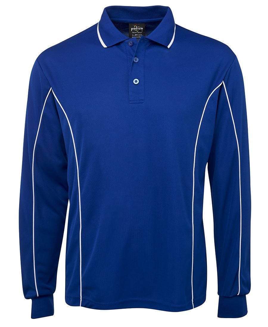 Jb's Wear Casual Wear Royal/White / 12 JB'S Long Sleeve Piping Polo 7PIPL