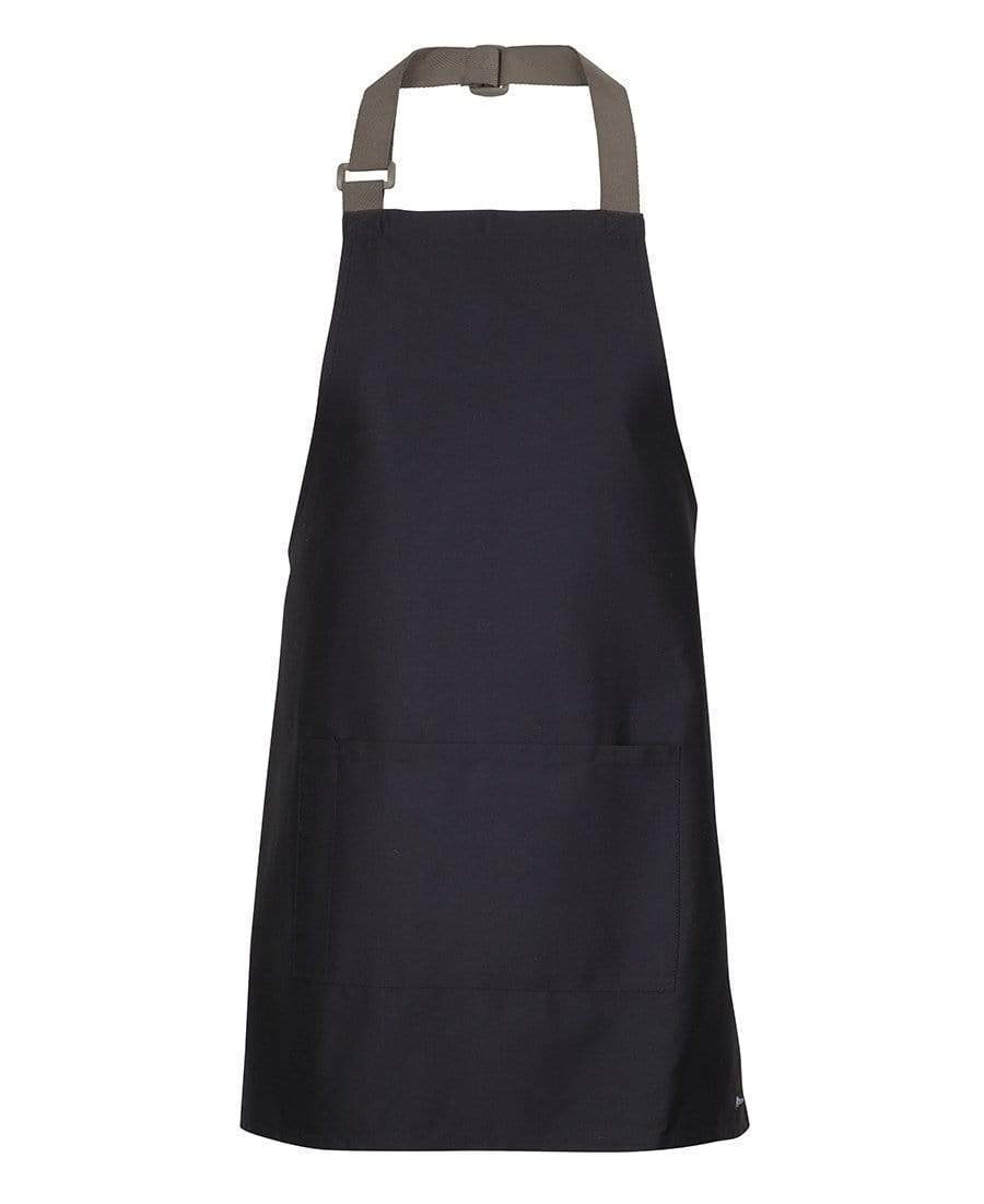 JB'S Wear Hospitality & Chefwear Black/Latte / 65x71 Jb's Apron With Colour Straps 5ACS