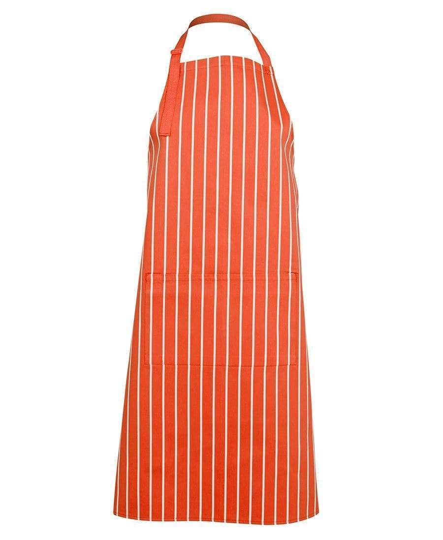 JB'S Bib Striped Apron 5BS Hospitality & Chefwear Jb's Wear Orange/White BIB 86 x 93cm 