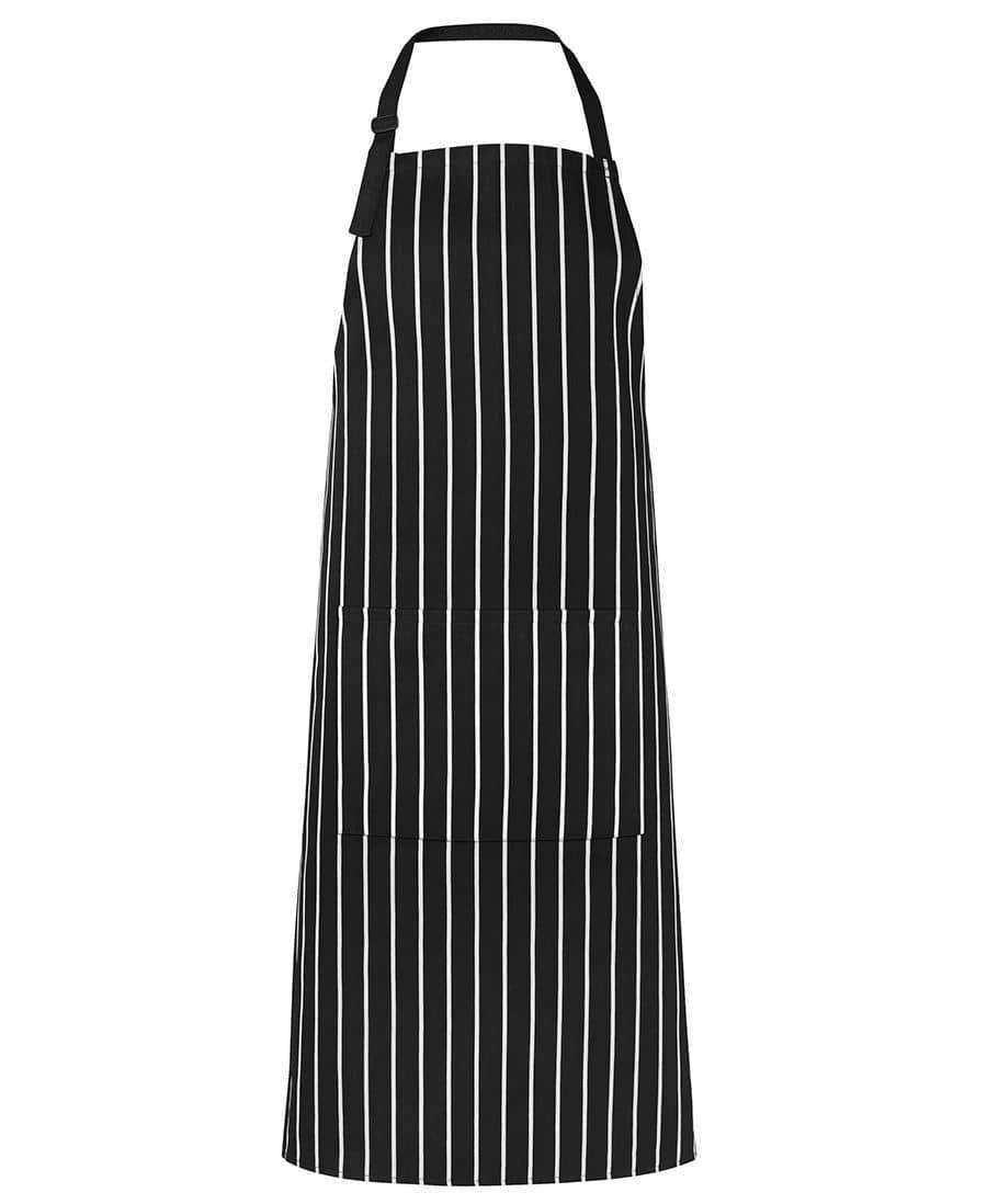 JB'S Bib Striped Apron 5BS Hospitality & Chefwear Jb's Wear Black/White BIB 86 x 93cm 