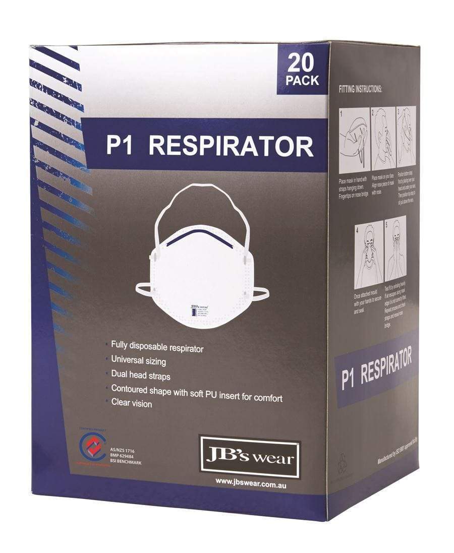 P1 Respirator (20pc) 8C001 PPE Jb's Wear   