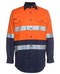 Jb's Wear Work Wear Orange/Navy / XS JB'S Hi-Vis Long Sleeve Shirt 6HLS