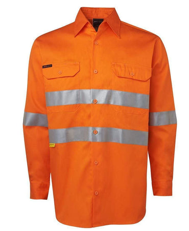 Jb's Wear Work Wear Orange / 3XS JB'S Hi-Vis Long Sleeve Work Shirt 6DNWL