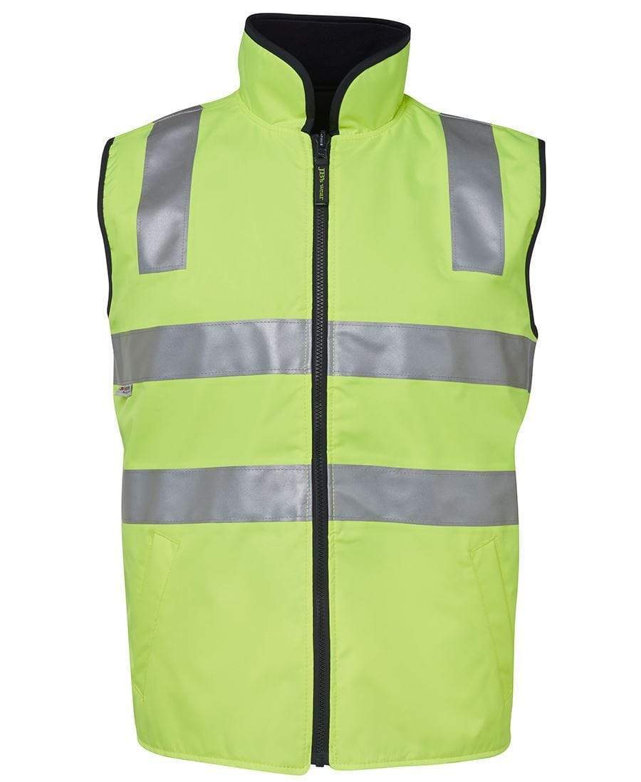 Jb's Wear Work Wear Lime/Navy / S JB'S Hi-Vis Reversible Vest 6D4RV