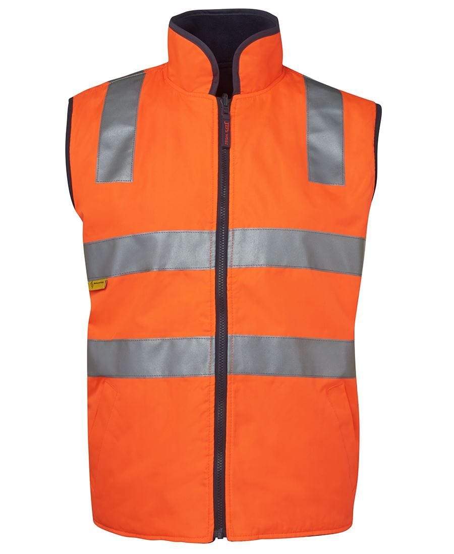 Jb's Wear Work Wear Orange/Navy / S JB'S Hi-Vis Reversible Vest 6D4RV