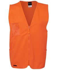 Jb's Wear Work Wear Orange / S JB'S Hi-Vis Zip Safety Vest 6HVSZ