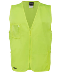 Jb's Wear Work Wear Lime / S JB'S Hi-Vis Zip Safety Vest 6HVSZ
